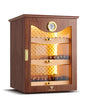 LED Backlit Cigar Humidor for the Discerning Aficionado-Brown